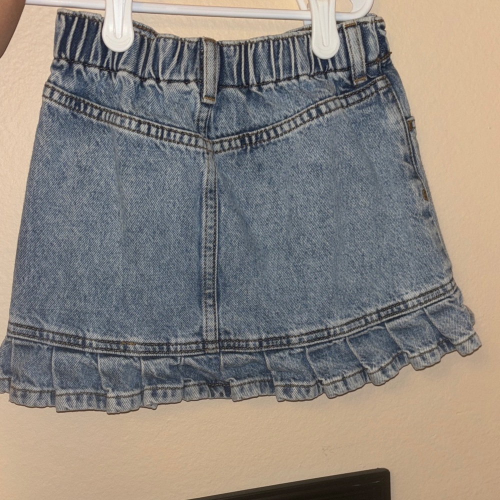 H&M Blue Ruffled Skater Mini Skirt